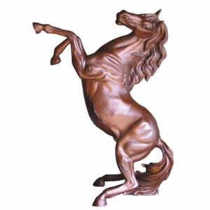 Casa Padrino Luxus Bronze Deko Skulptur Wildes Pferd Braun H. 108 cm - Bronze Figur