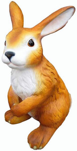 Casa Padrino Luxus XXL Deko Skulptur Hase Braun / Wei� H. 120 cm