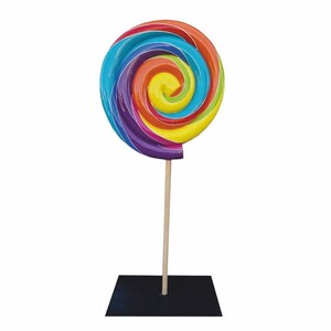 Casa Padrino XXL Deko Lolly Bunt / Schwarz H. 200 cm - Weihnachts Dekoration
