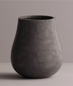 Casa Padrino Luxus XXL Garten Deko Beton Blumentopf Anthrazit  88 x H. 100 cm