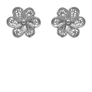 Casa Padrino Ohrringe Blume aus Sterlingsilber
