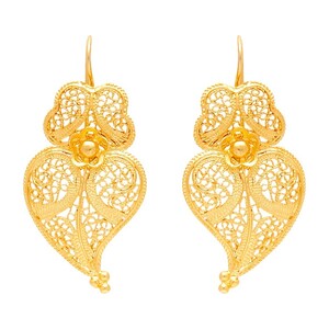 Casa Padrino Ohrringe Herz von Viana M aus 19,2Kt Gold