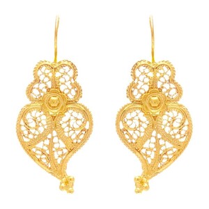 Casa Padrino Ohrringe Herz von Viana S aus 19,2Kt Gold