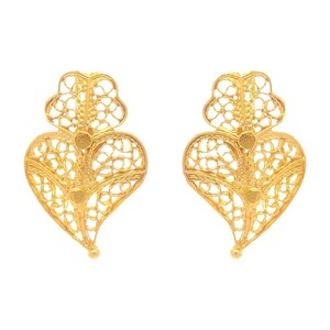 Casa Padrino Ohrringe Herz von Viana XS aus 19,2Kt Gold