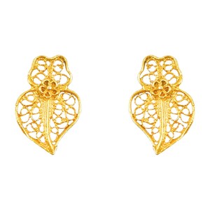 Casa Padrino Ohrringe Herz von Viana XXS aus 19,2Kt Gold