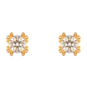 Casa Padrino Ohrringe Solit�r Diamant aus 19,2Kt Gold