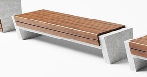 Casa Padrino Parkbank - Stadtbank Braun / Grau 200 cm - Outdoor & Park M�bel