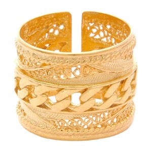 Casa Padrino Ring Barbela aus Vergoldetem Silber