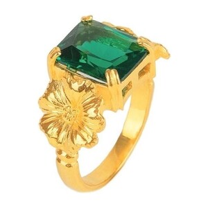 Casa Padrino Ring Blumen der Am�lia aus Vergoldetem Silber