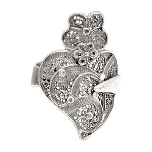 Casa Padrino Ring Herz von Viana aus Sterlingsilber