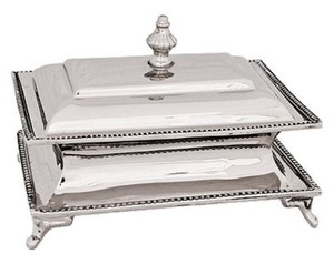 Casa Padrino Jugendstil Schmuckkasten Silber 21 x 15 x H. 9 cm - Messing Schmuckbox - Schmuckschatulle - Deko Accessoires