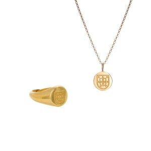 Casa Padrino Set Escudo Herren aus Vergoldetem Silber