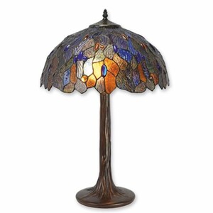 Casa Padrino Tiffany Tischleuchte Bunt / Dunkelbraun H. 60 cm - Tiffany Leuchten