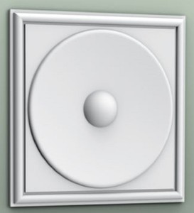 Casa Padrino 3D Paneel Wei� 33,3 x 2,6 x H. 33,3 cm - Wandpaneel - Deckenpaneel - Wanddeko im Barockstil