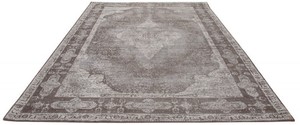 Casa Padrino Vintage Wohnzimmer Teppich Hellgrau 160 x 240 cm - Rechteckiger Baumwoll Teppich - Wohnzimmer Deko Accessoires