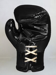 Casa Padrino XXL Deko Boxhandschuh Schwarz / Gold H. 120 cm - Wohnzimmer & B�ro Deko