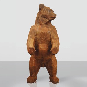 Casa Padrino XXL Garten Skulptur B�r Rost H. 190 cm - Abstrakte Deko Figur