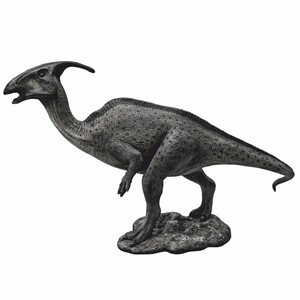 Casa Padrino XXL Deko Skulptur Dinosaurier Parasaurolophus Dunkelgrau 298 cm