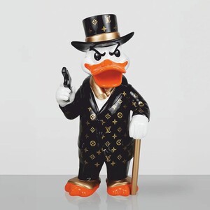 Casa Padrino Deko Skulptur Ente H. 120 cm - Gro�e Garten Deko Figur