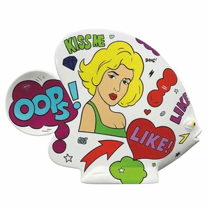 Casa Padrino XXL Deko Skulptur Fisch Wei / Bunt 126 x H. 108 cm - Deko Figur