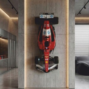 Casa Padrino XXL Deko Formel 1 Rennwagen Rot / Schwarz / Wei� 180 cm - Wanddeko