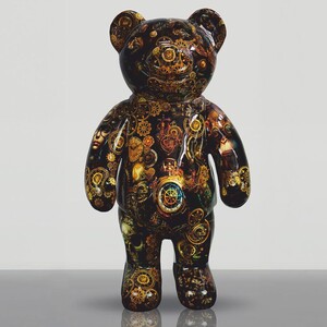 Casa Padrino XXL Deko Skulptur Teddyb�r Bunt H. 140 cm - Gro�e Deko Figur