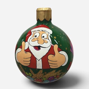 Casa Padrino XXL Deko Weihnachtsbaumkugel Gr�n / Bunt / Gold  75 cm - Weihnachts Dekoration