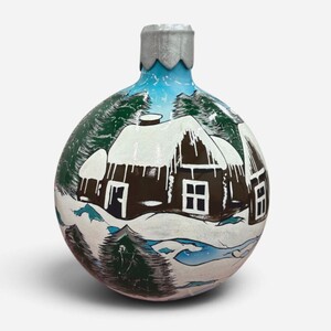 Casa Padrino XXL Deko Weihnachtsbaumkugel Bunt / Silber  75 cm - Weihnachts Dekoration