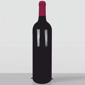 Casa Padrino XXL Deko Weinflasche Schwarz / Lila H. 230 cm - Riesige Garten Deko
