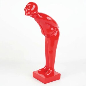 Casa Padrino XXL Deko Skulptur Rot H. 160 cm - Gro�e Deko Figur