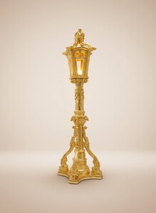 Casa Pomp��s by Casa Padrino Barock Laterne Stehleuchte Gold 63 x 63 x 263 cm