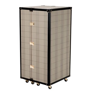 Eichholtz Bar Cabinet Martini Bianco 59 x 59 x H. 122,5 cm - Barschrank im Koffer Design auf Rollen