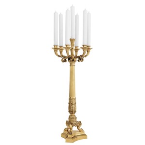 Eichholtz Candle Holder Jefferson Poliertes Messing - F�nfarmiger Kandelaber