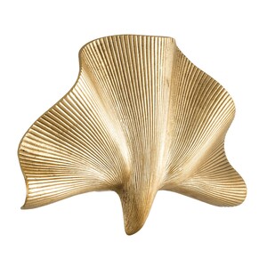 Eichholtz Wall Lamp Olivier Single Poliertes Messing 35 x 9 x H. 22 cm - Wandleuchte im Palmblatt-Design