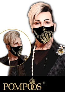 Gl��ckler POMP��S Mund- und Nasenmaske - Krone Pomp��s - 