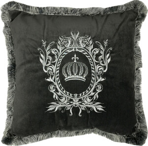 Harald Gl��ckler Luxus Deko Kissen Pomp��s by Casa Padrino Grau / Silber - Gl��ckler Kissen 