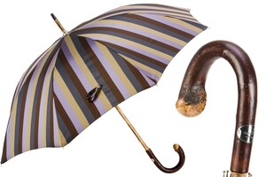 Herren Regenschirm Kastanienholz - Handmade in Italy