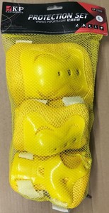 Kinder Knie, Ellenbogen und Handgelenk Schoner Set L Gelb - 1B Ware mit Lagerspuren