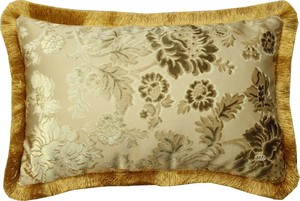 Luxus Kissen Pomp��s by Casa Padrino von Harald Gl��ckler Elegance Collection Barock Muster Gold / Gold 35 x 55 cm - Luxuskissen