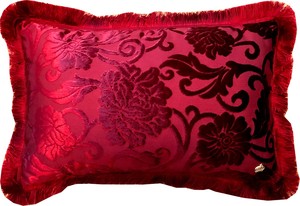 Luxus Kissen Pomp��s by Casa Padrino von Harald Gl��ckler Elegance Collection Barock Muster Bordeaux 35 x 55 cm - Luxuskissen