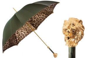 Luxus Regenschirm Damen Leone Leopardisiert - Handmade in Italy