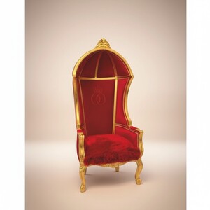 Pomp��s by Casa Padrino Luxus Barock Ballon Sessel Bordeauxrot / Gold - designed by Harald Gl��ckler