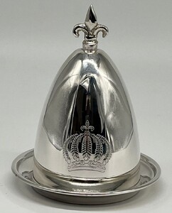 Pomp��s by Casa Padrino Luxus Barock Eierbecher mit Deckel Silber - designed by Harald Gl��ckler