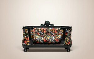 Pomp��s by Casa Padrino Luxus Barock Hunde & Katzenbett Bunt / Schwarz