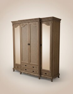 Pomp��s by Casa Padrino Luxus Barock Schlafzimmer Schrank Provence Braun / Grau - Designed by Harald Gl��ckler