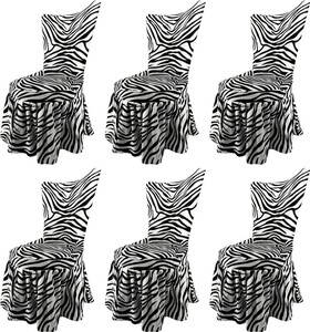 Pomp��s by Casa Padrino Luxus Barock Schloss Esszimmerst�hle Zebra Schwarz / Wei� - Pomp��se Barock St�hle designed by Harald Gl��ckler - 6 Esszimmerst�hle - Barock M�bel