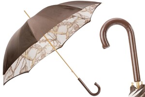 Regenschirm Damen Braun - Handmade in Italy