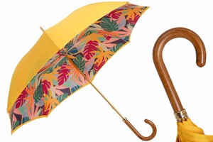 Regenschirm Damen Gelber tropischer - Handmade in Italy