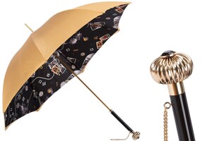 Regenschirm Damen Mistery - Manuelle �ffnung - 100% Polyester - Schmuck-Griff - Handmade in Italy