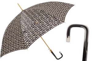 Regenschirm Damen Mosaico - Automatische �ffnung - 100% Polyester - Griff aus Acetat - Handmade in Italy